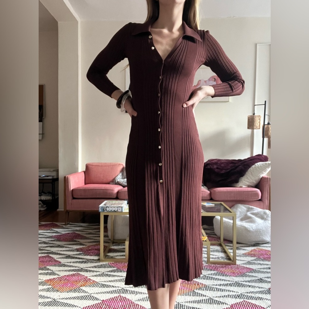 Sandro Midi Knit Dress
